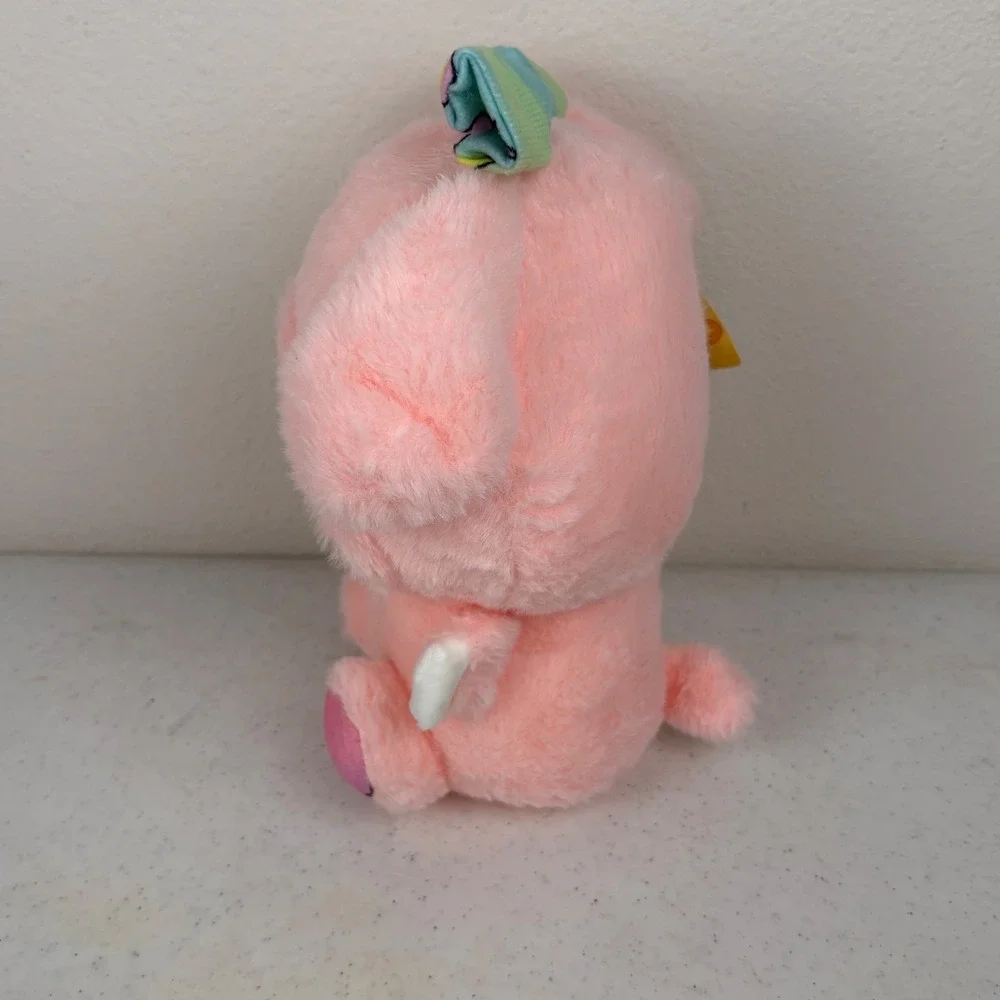 Sanrio My‎ Melody Pink Fuzzy Plush Toy Blue Bow Sun Moon  8.5